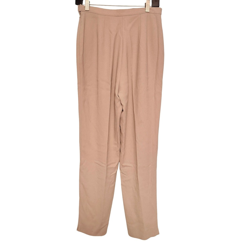 Vintage Preview Collection Pants 8 Tan Triacetate 90s Crepe Minimalist Neutral